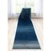 Well Woven Custom Size Runner - Choose Your Length - Yaro Blue Abstract 27 Inches Wide x 20 Feet Long Runner (27 in. x 20 ft. Runner) Rug