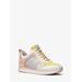 Michael Kors Maddy Color-Block Mixed-Media Trainer White 7