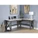 Gracie Oaks Placia Adjustable Height Desk Wood in Gray | 67 W x 55 D in | Wayfair 7997D6B9D70448D3BC59A4293A92EB38