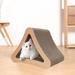 Tucker Murphy Pet™ Corris 3-Sided Triangle Cat Scratchers Cardboard/Manufactured Wood in Brown/Gray | 12.99 H x 16.93 W x 13 D in | Wayfair