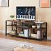 17 Stories Racavan TV Stand Entertainment Center Media Console w/ 3-Tier Open Storage Shelves Wood in Brown | 23.6 H x 70.9 W x 15.7 D in | Wayfair