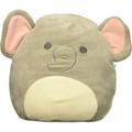 SQUISHMALLOW 8-inch Emma the Baby Elephant with Rattle Children s Plush Toy Pillow Gray 8-inch