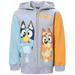 Bluey Bingo Toddler Boys Fleece Zip Up Hoodie Toddler to Big Kid