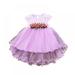 Oaktree 0-24M Flower Girl Mesh Floral Print Dress Kids Christmas Party Dresses Ball Gown