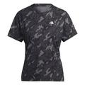 adidas Performance Damen Laufshirt OWN THE RUN CAMO, schwarz, Gr. 34