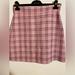 Gucci Skirts | Gucci Pink Blue Red White Plaid Skirt Size 44, Metallic Thread Detail Throughout | Color: Pink | Size: L