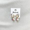 Madewell Jewelry | Madewell Painted Pearl Earrings | Color: Gold/White | Size: Os