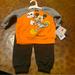 Disney Matching Sets | Baby Disney Mickey Mouse Halloween Jogging Set Outfit Jog 12 Mos Months | Color: Black/Orange | Size: 12mb