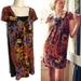 Anthropologie Dresses | Anthropologie Maeve Pintura 100% Silk Pleated Dress Sz S | Color: Black/Blue | Size: S