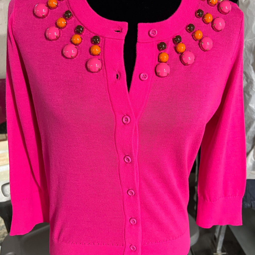Kate Spade Sweaters | Kate Spade Embellished Cardigan | Color: Pink | Size: P/S