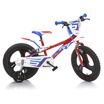 Kinderfahrrad DINO "Mountainbike" Fahrräder Gr. 25 cm, 14 Zoll (35,56 cm), rot Kinder Kinderfahrräder mit Stützrädern, Frontschild und coolen Schutzblechen