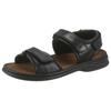 Sandale JOSEF SEIBEL "Rafe", Herren, Gr. 43, schwarz, Leder, sportlich, Schuhe, Sommerschuh, Klettschuh, Freizeitsandale, mit 3-fach Klettverschluss