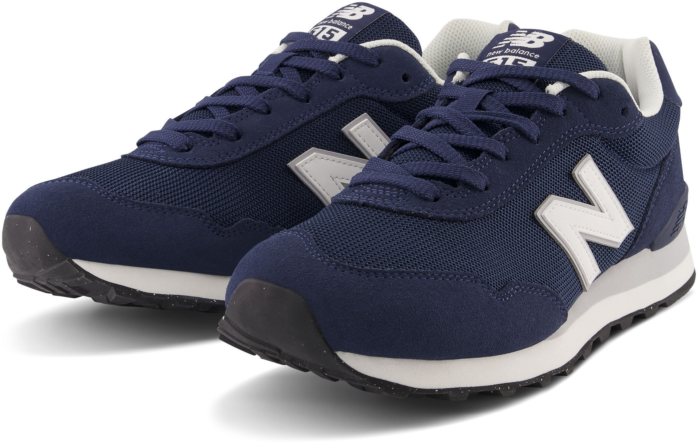 Sneaker NEW BALANCE "ML 515", Damen, Gr. 46,5, blau (navy, weiß), Leder, Textil, Schuhe Sneaker