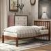 Red Barrel Studio® Twin Solid Wood Platform Bed Wood in Brown/Green | 37 H x 42.28 W x 78.5 D in | Wayfair DEAFBE50FCB84F9A886417A542474501