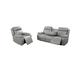 Red Barrel Studio® 2 Piece Faux Leather Reclining Living Room Set Faux Leather in Gray | 40 H x 85.5 W x 32 D in | Wayfair Living Room Sets