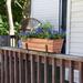 Arlmont & Co. Val Galvanized Steel Railing Planter Metal in Brown | 6.25 H x 22 W x 6.5 D in | Wayfair DA0497A0F6784EBAB5493721E66718A7