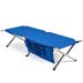 Costway Folding Camping Cot Heavy-duty Camp Bed with Carry Bag-Blue