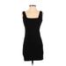 Forever 21 Casual Dress - Bodycon Square Sleeveless: Black Solid Dresses - Women's Size Small