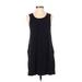Gap Casual Dress - Shift Scoop Neck Sleeveless: Black Print Dresses - Women's Size Small