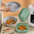 Friteuse à Air en Silicone réutilisable 1 pièce plateau de cuisson pour four Pizza poulet frit