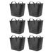 Life Story Tub Basket 25 Liter Plastic Storage Tote Bin with Handles (6 Pack)