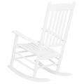 OverPatio Outdoor Porch Rocker/Rocking Chair Wood Patio Wood Rocking Chair White