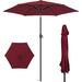 7.5ft Heavy-Duty Round Outdoor Market Table Patio Umbrella w/Steel Pole Push Button Tilt Easy Crank Lift