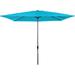 8x11ft Patio Market Umbrella w/Rust-Resistant Frame Hand Crank Fade-Resistant 210G Polyester Fabric and Wind Vent Rectangular