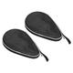 Uxcell 11 x 7 Ping Pong Paddle Case Table Tennis Racket Case Soft Cover Container Bag Gourd Shape Black 2 Pack