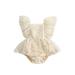 Baby Girl Lace Romper Dress Floral Print Ruffle Sleeve Bodysuit Infant Tutu Skirt Jumpsuit Newborn Summer Clothes
