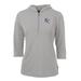 Women's Cutter & Buck Gray Kansas City Royals Virtue Eco Pique 3/4 Sleeve Half-Zip Pullover Hoodie