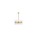 Serephina 25 inch crystal round pendant light in satin gold