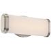 Pace; Single LED Wall Sconce; Brushed Nickel Finish