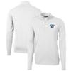 Men's Cutter & Buck White Columbia University Big Tall Virtue Eco Pique Recycled Quarter-Zip Pullover Top