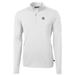 Men's Cutter & Buck White New York Yankees Big Tall Virtue Eco Pique Quarter-Zip Pullover Jacket