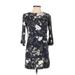 Old Navy Casual Dress - Shift: Blue Floral Dresses - Women's Size X-Small
