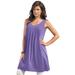 Plus Size Women's Swing Ultimate Tunic Tank by Roaman's in Vintage Lavender (Size 5X) Top