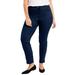 Plus Size Women's Curvie Fit Straight-Leg Jeans by June+Vie in Dark Blue (Size 12 W)
