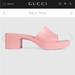 Gucci Shoes | Gucci Rubber Slides Size 37 | Color: Pink | Size: 37