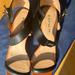 Coach Shoes | Classy, Sassy Coach Open-Toe Strap Shoes! Horseshoe Thick Heel. Size 10. | Color: Black | Size: 10