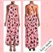 Kate Spade Dresses | Kate Spade New York Floral Maxi Coverup Dress In Shell Pink (Salmon Pink, Black) | Color: Black/Pink | Size: S