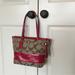 Coach Bags | Coach Leather/Canvas Shoulder Bag | Color: Pink/Red | Size: Os