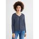 V-Shirt STREET ONE Gr. 36, blau (deep blue) Damen Shirts V-Shirts