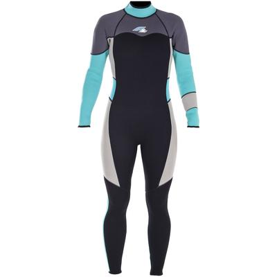 Neoprenanzug F2 "Neoprene Gipsy Women" Sportanzüge Gr. L, blau (grau/schwarz/türkis)