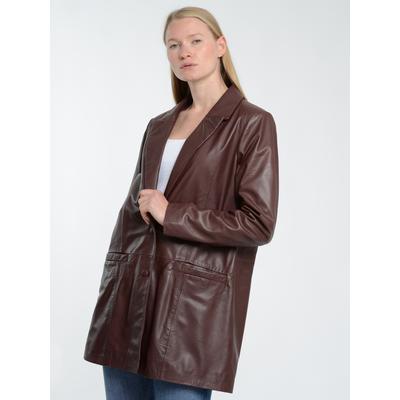 Lederblazer MAZE "42021201" Gr. S, braun (bitter chocolate) Damen Blazer