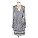 Tart Casual Dress - Sweater Dress: Blue Marled Dresses - Women's Size Small