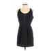 Uniqlo Casual Dress - Mini Scoop Neck Sleeveless: Black Print Dresses - Women's Size Small