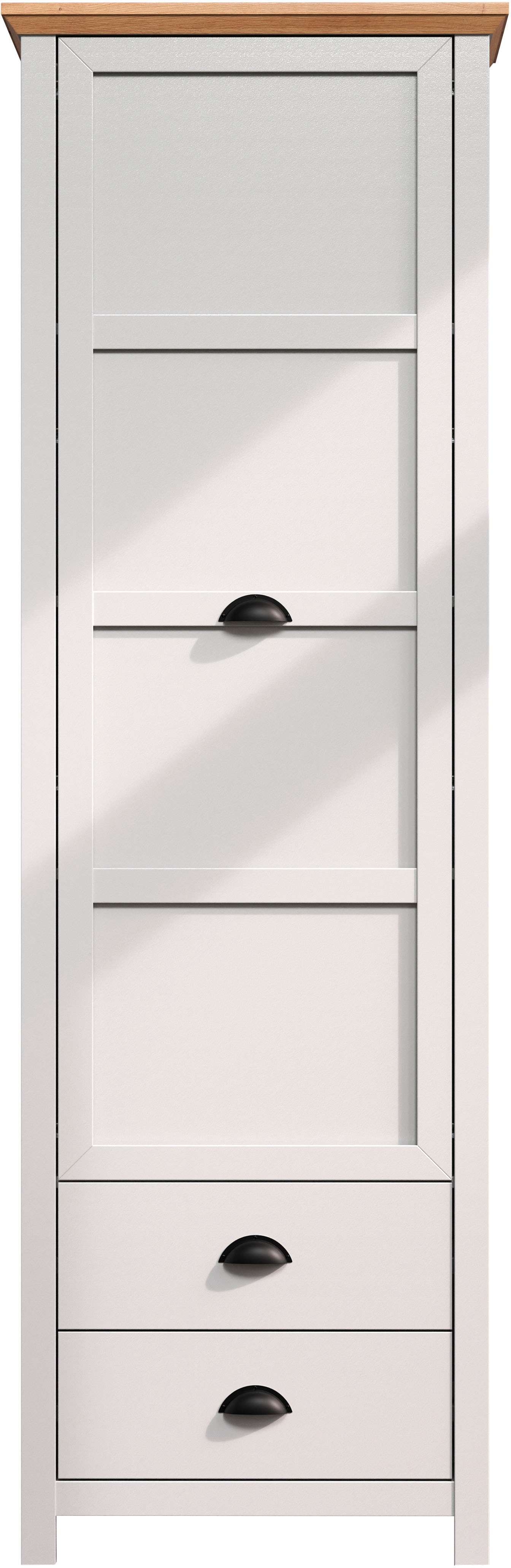 Garderobenschrank HOME AFFAIRE "Herzwill", grau, B:65cm H:201cm T:41cm, FSC-zertifizierter Holzwerkstoff, Schränke, Garderobenschrank, Kleiderschrank, grau, Eiche, Kleiderstange, B/H/T ca.: 65/201/41 cm