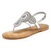 Zehentrenner LASCANA, Damen, Gr. 36, silber (silberfarben), Obermaterial: 80% Synthetik, 20% Schafsleder. Futter: 100% Schafsleder. Decksohle: 100% Ziegenleder. Laufsohle: 100% Synthetik, bestickt, feminin, Schuhe, Sandale, Pantolette in...