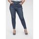 Skinny-fit-Jeans LEVI'S PLUS "MILE HIGH" Gr. 18 (48), Länge 29, blau (mid, blue, used) Damen Jeans Röhrenjeans